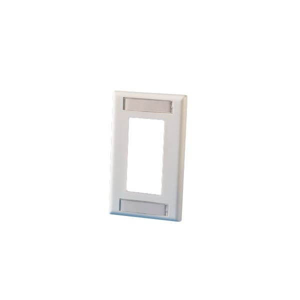 Ortronics DECORA FACEPLATE STYLISTIC, SINGLE-GANG TRACJACK SERIES, FOG WHITE 40300270 - main